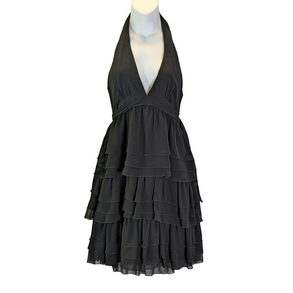 Zara Basic Little Black Dress Ruffle Halter